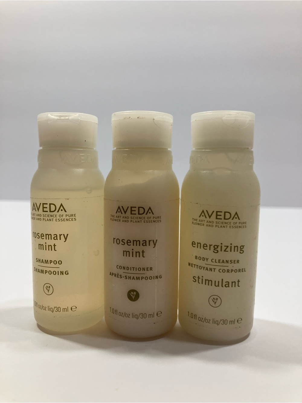 3 Piece AVEDA TRAVEL SIZE Shampoo/Conditioner/Body Wash